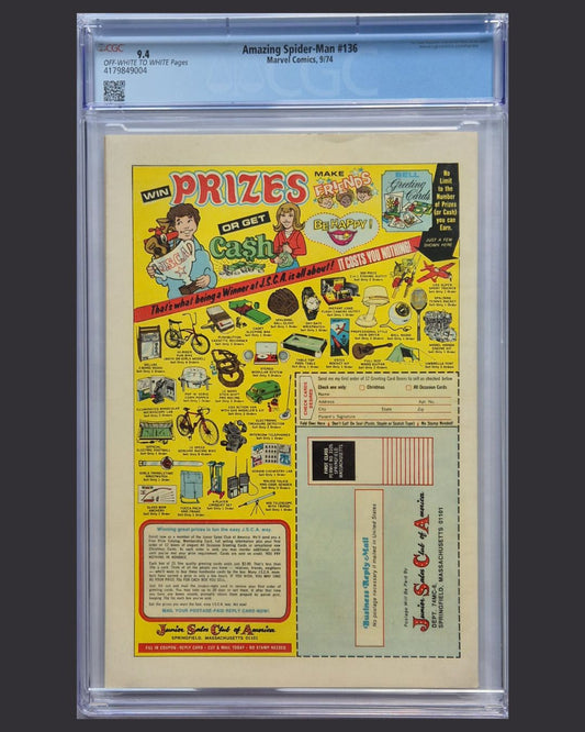 Amazing Spider-Man #136 (1974) CGC 9.4