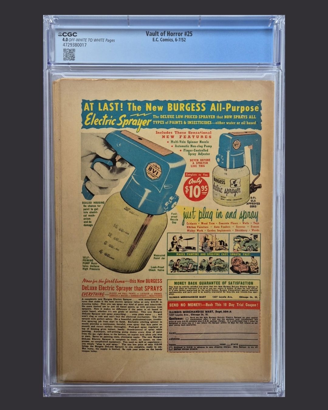 The Vault of Horror #25 (1952) CGC 4.0 – Pre-Code Horror Classic