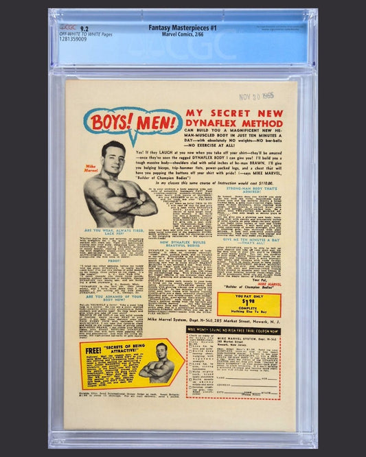 Fantasy Masterpieces #1 (1966) CGC 9.2 – Silver Age Marvel