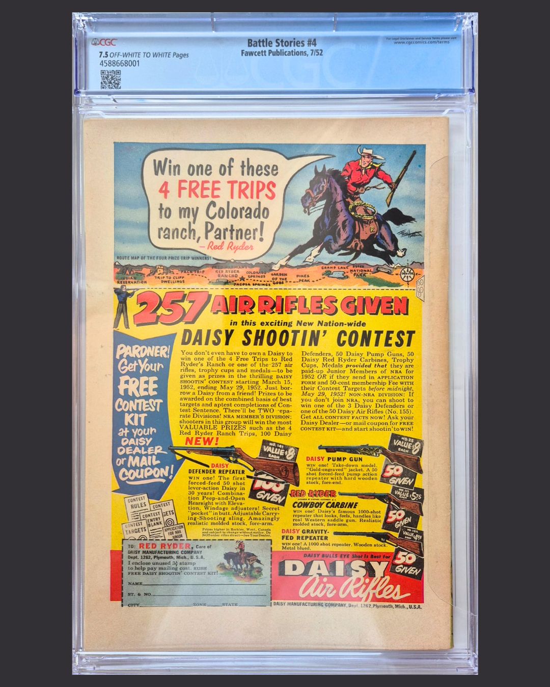 Battle Stories #4 (1952) CGC 7.5 – Double Cover