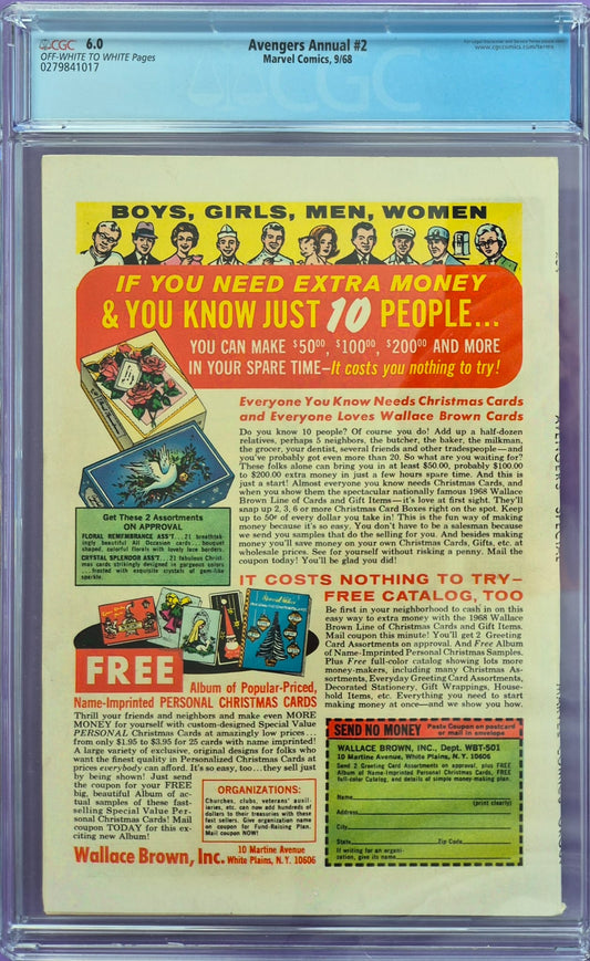 Avengers Annual #2 (Marvel, 09/1968) – CGC 6.0