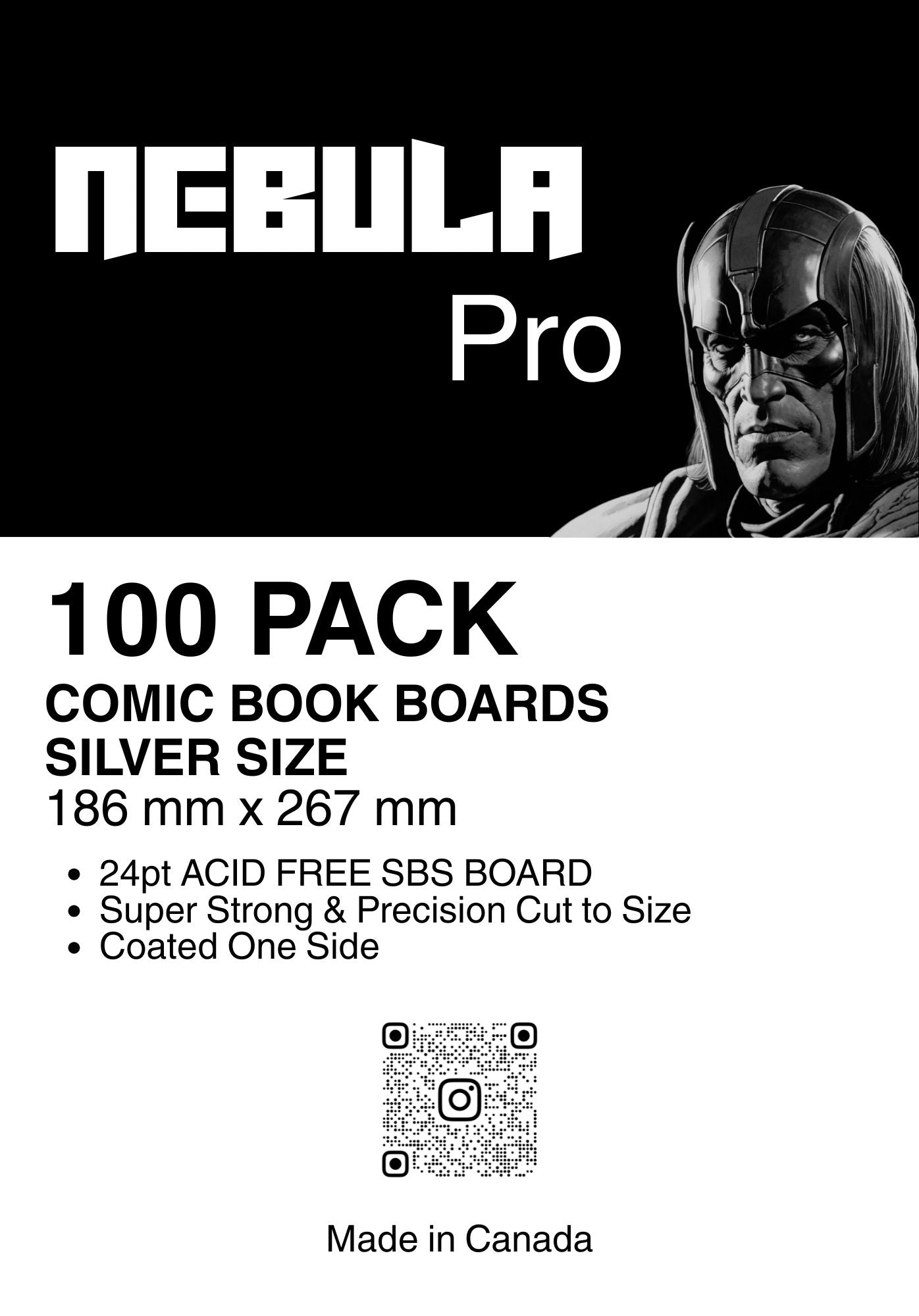 Nebula Pro – Comic Book Boards (Silver Size, 100 Pack)