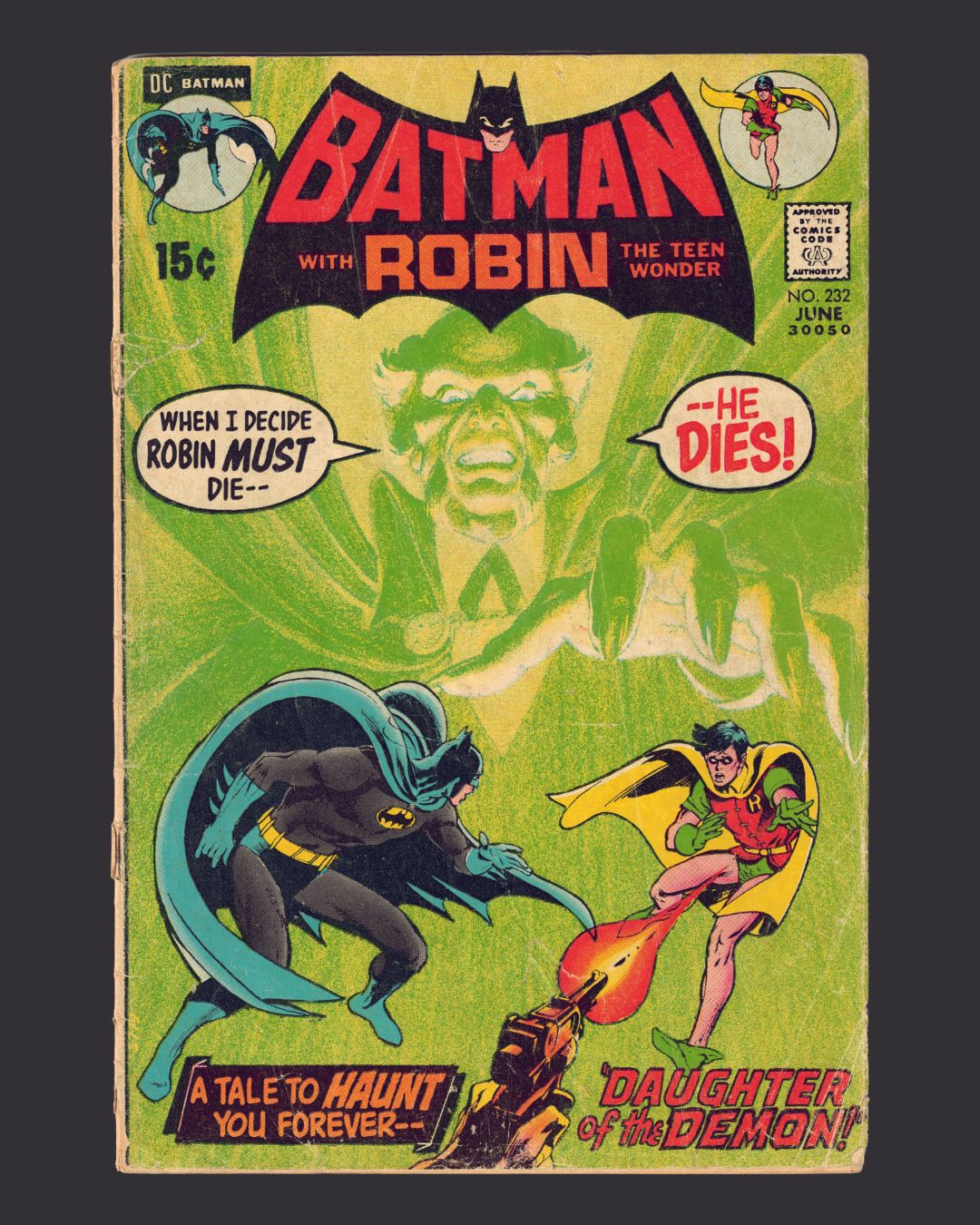 ATMAN #232 (1971) – 1st Appearance of Ra's al Ghul!  RAW