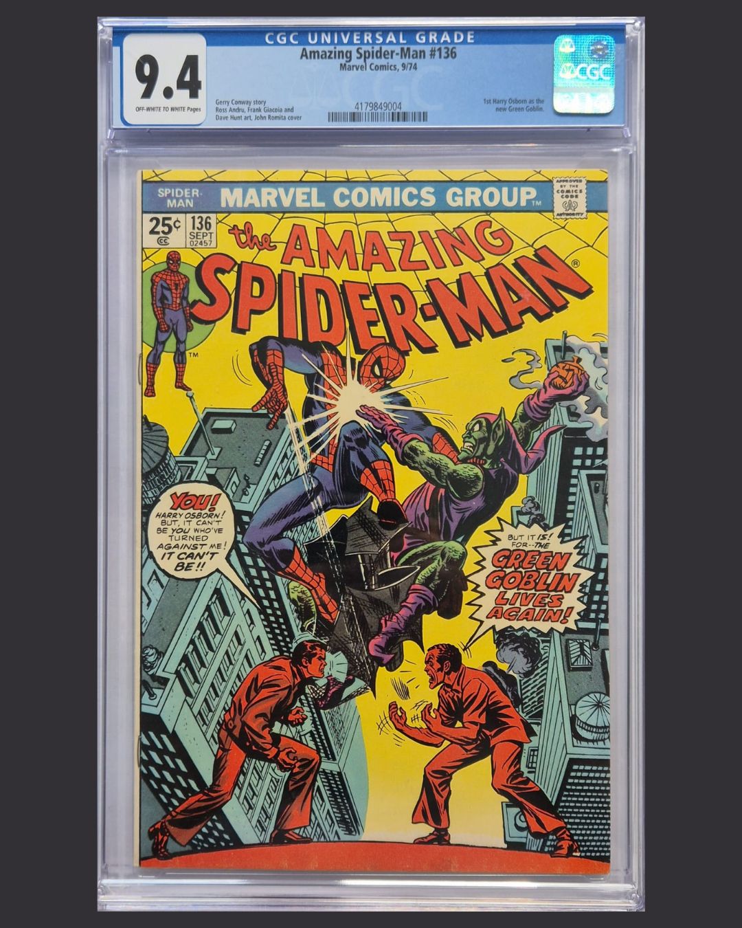 Amazing Spider-Man #136 (1974) CGC 9.4