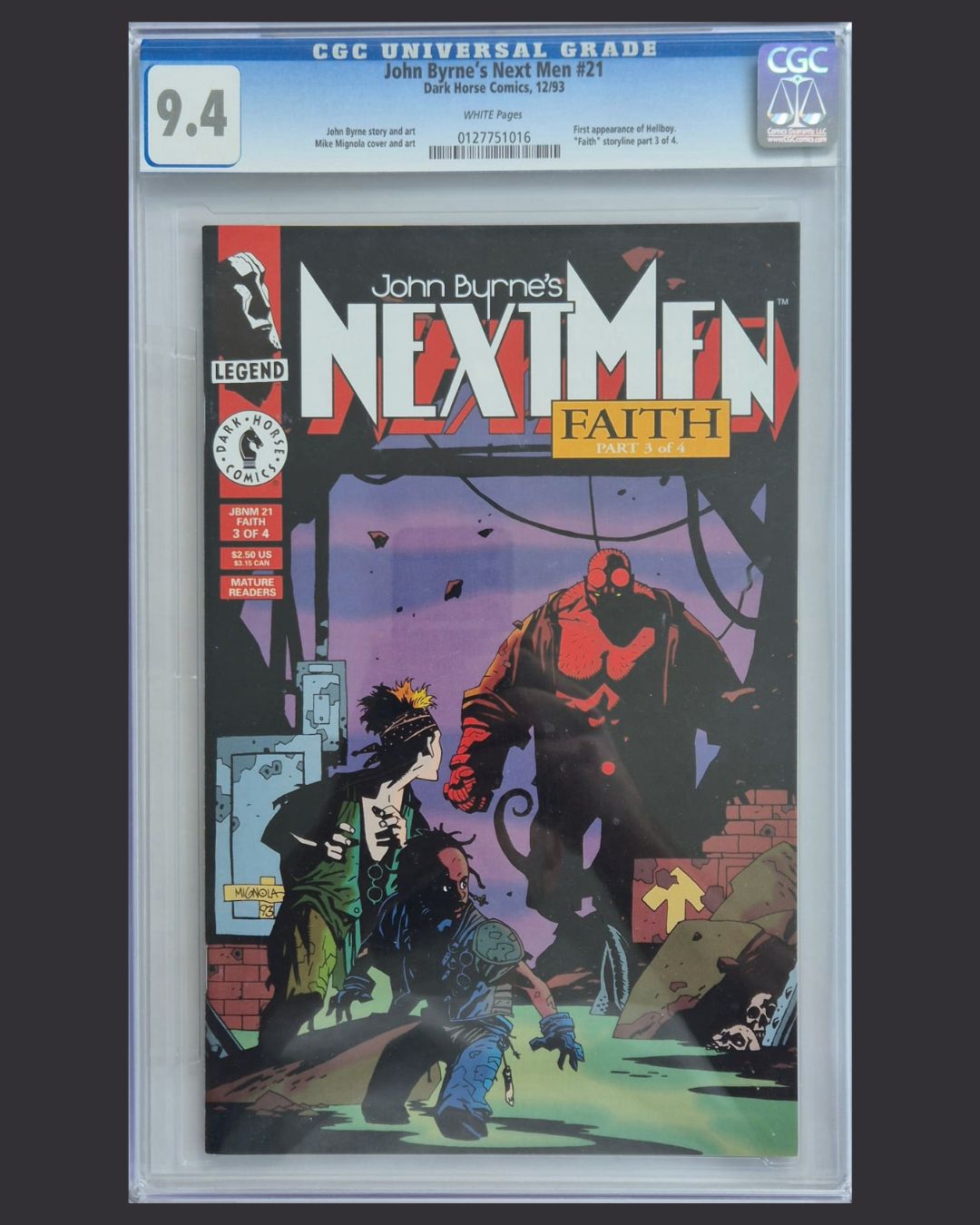 John Byrne’s Next Men #21 (1993) 1st Hellboy! CGC 9.4