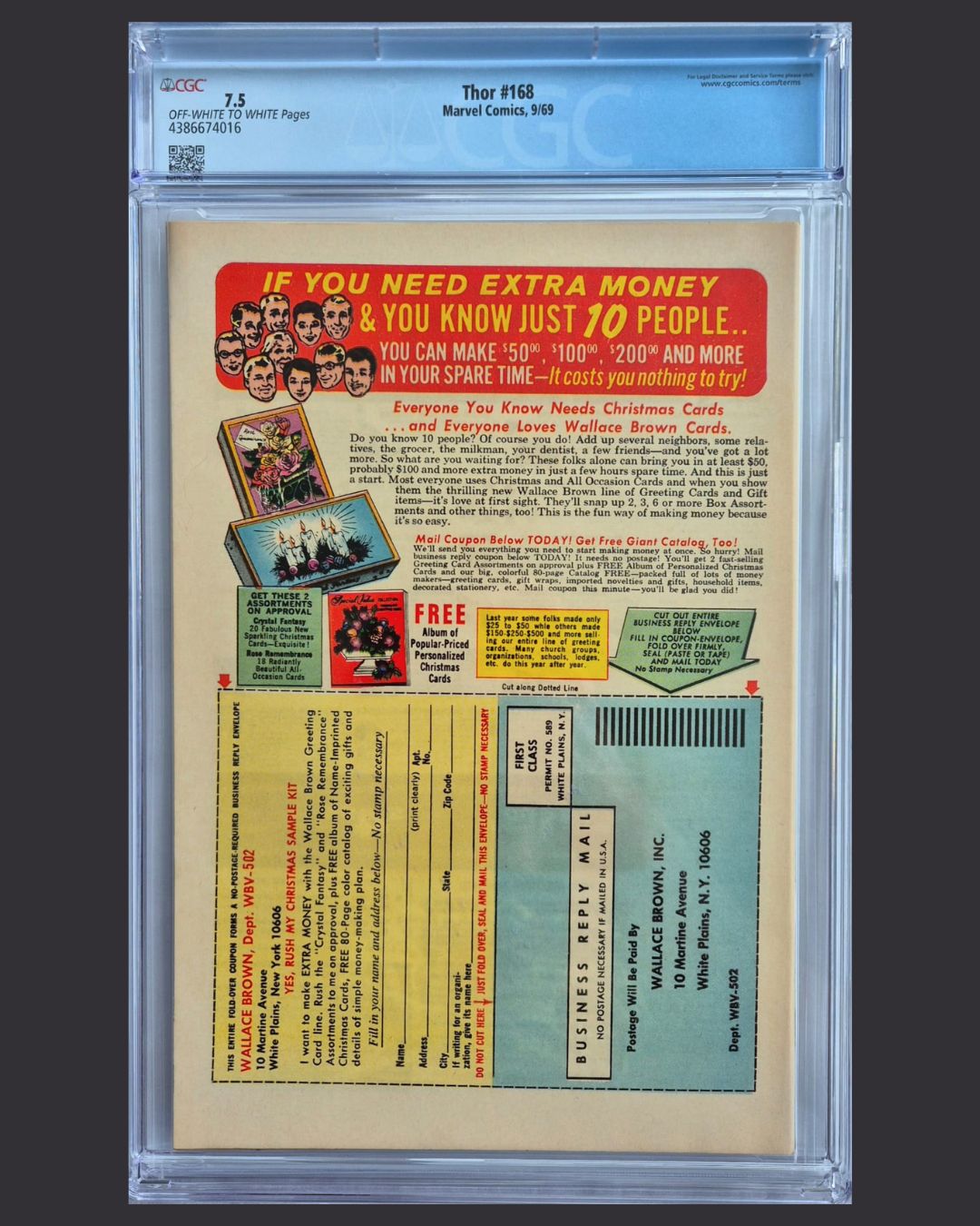 Thor #168 (1969) CGC 7.5 - Origin of Galactus!