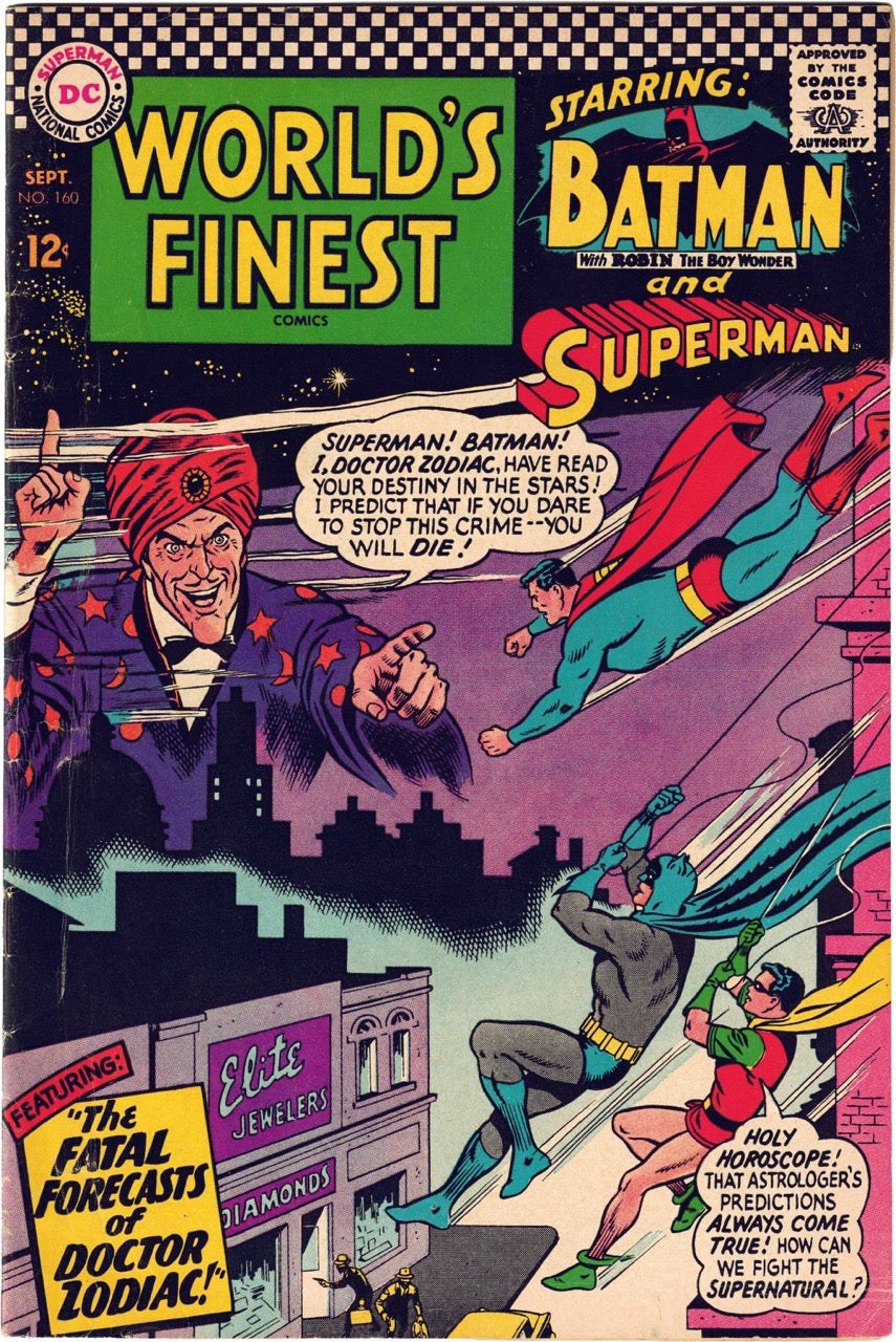World’s Finest #160 (1966) – Batman &amp; Superman RAW 5.5