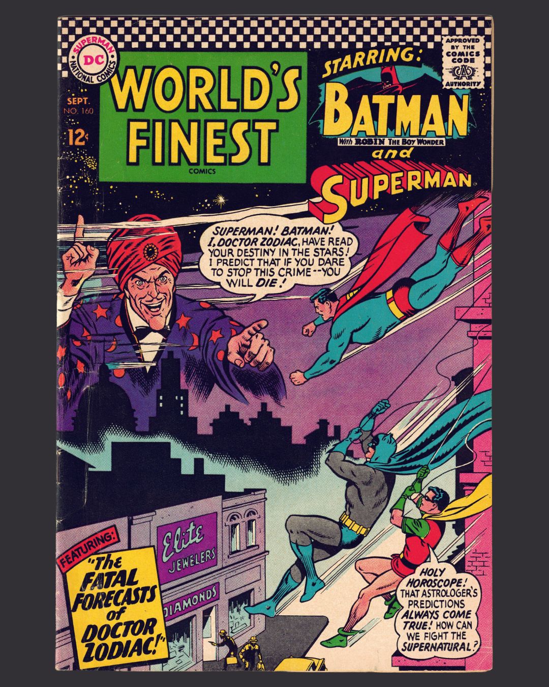 World’s Finest #160 (1966) – Batman &amp; Superman RAW 5.5