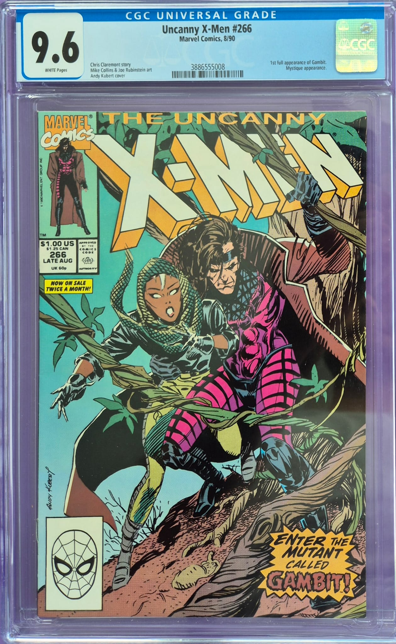 Uncanny X-Men #266 (Marvel, 08/1990) – CGC 9.6
