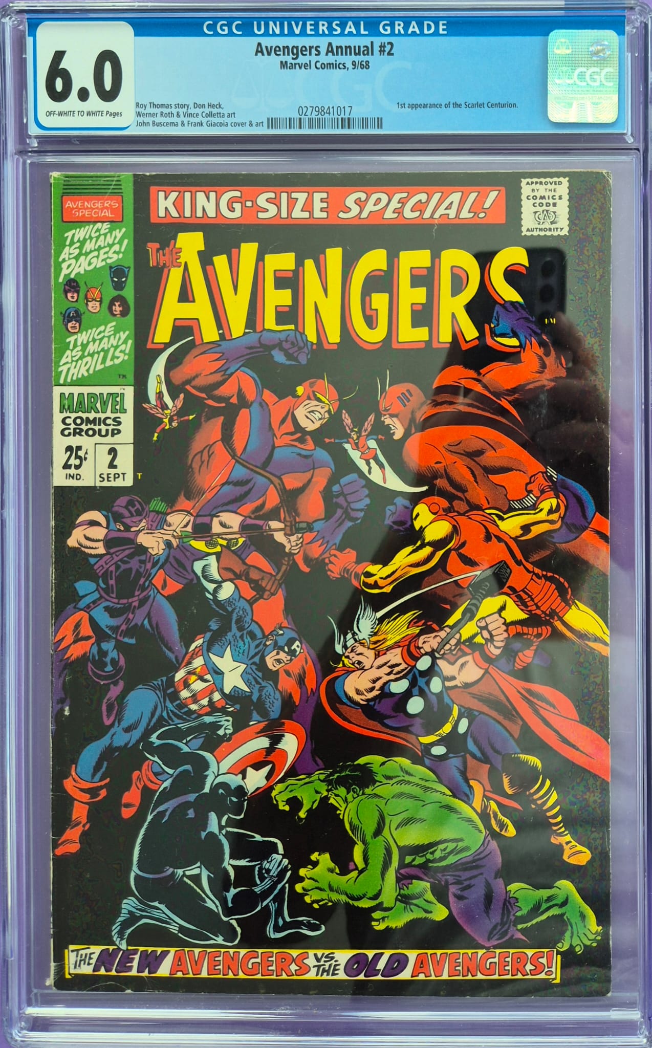 Avengers Annual #2 (Marvel, 09/1968) – CGC 6.0