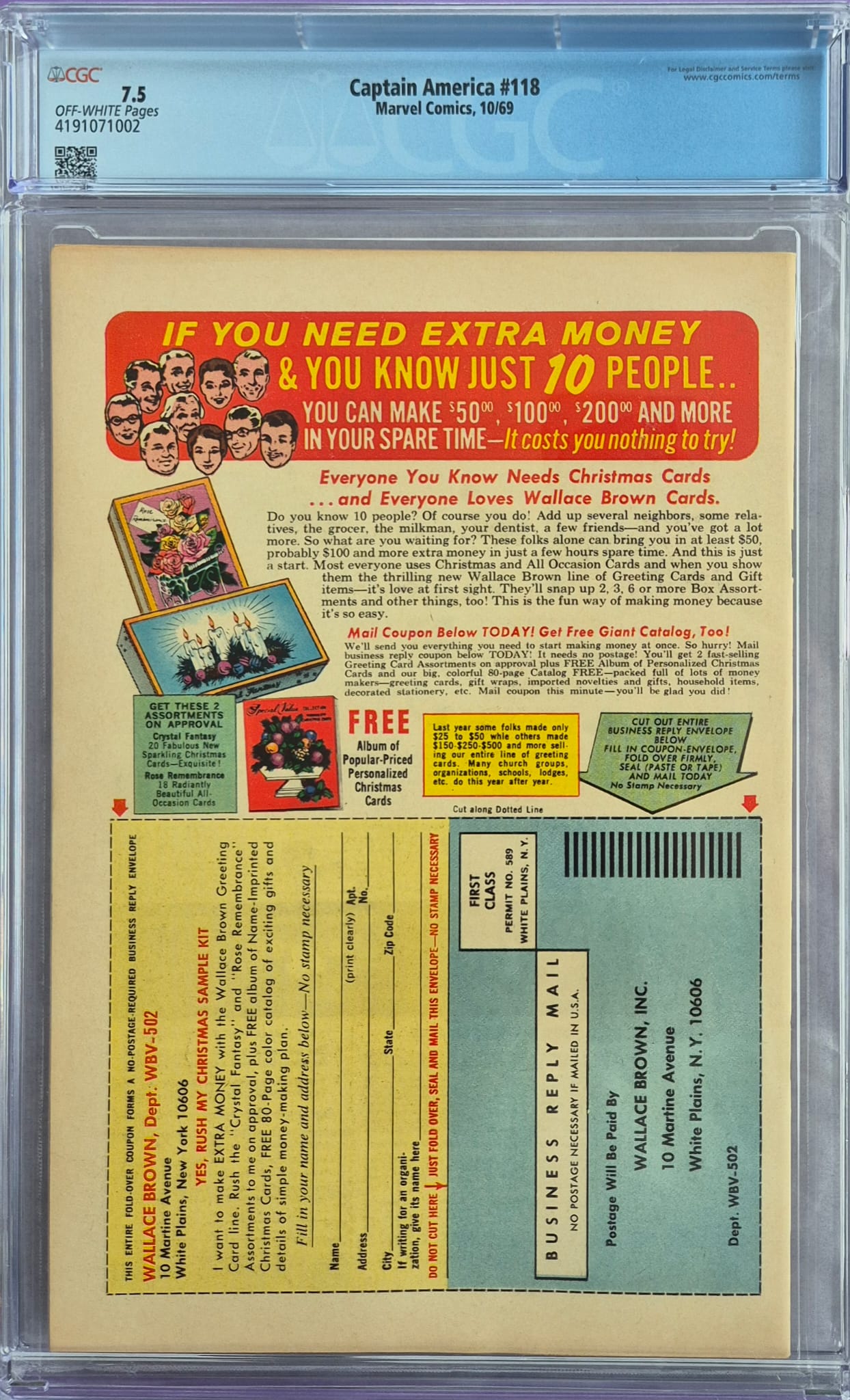 Captain America #118 (Marvel, 10/1969) – CGC 7.5