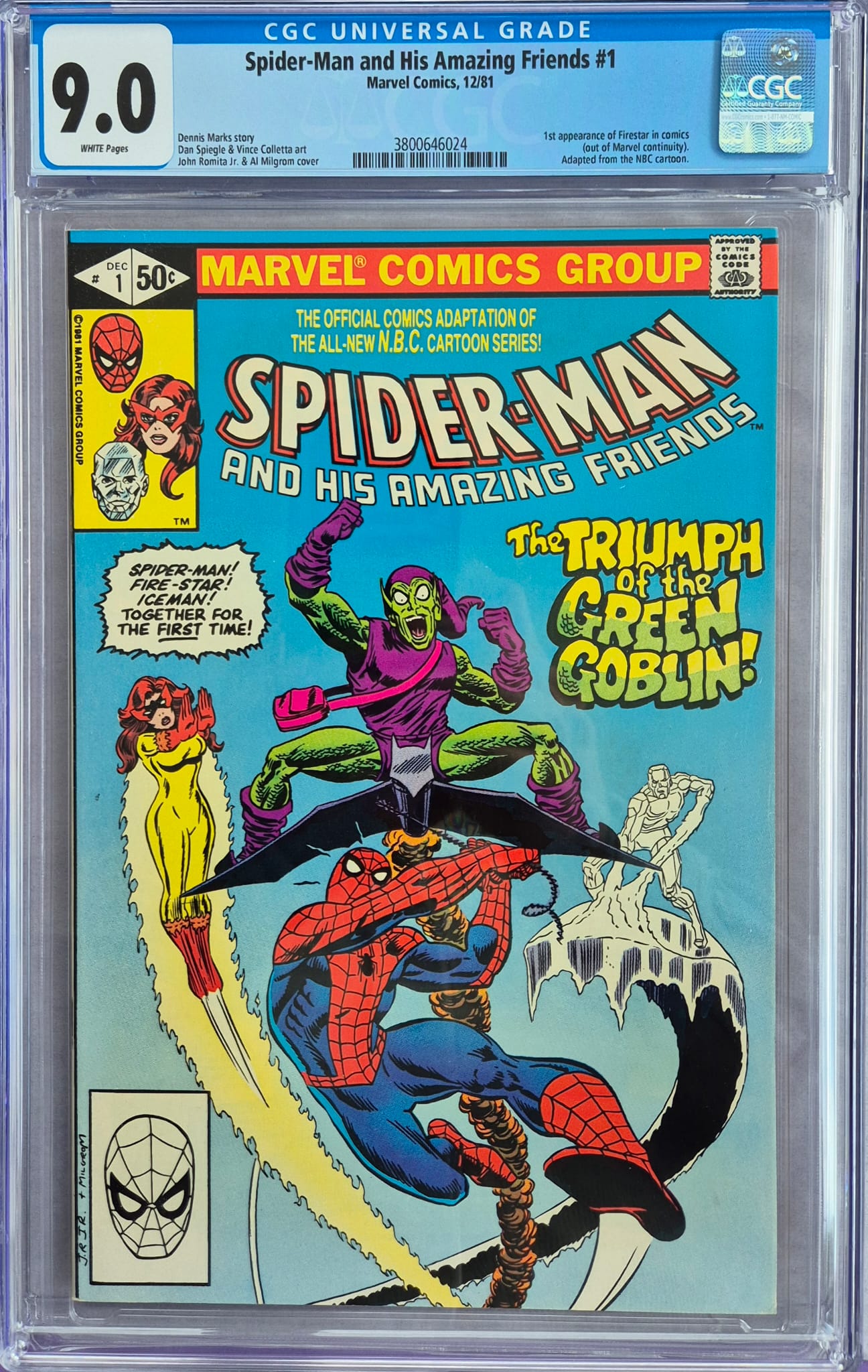 Spider-Man and His Amazing Friends #1 (Marvel, 12/1981) – CGC 9.0